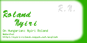 roland nyiri business card